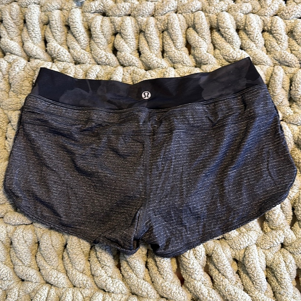 Lululemon Floral Black Shorts